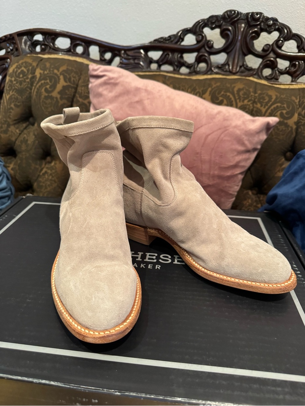 Lucchese CHRISTA LIGHT GRY SUEDE - Picture 10 of 10